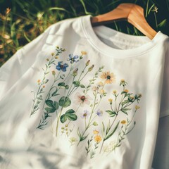 Delicate Floral Illustrations for Tees and More Generative AI