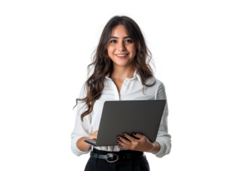 Central American Woman with Laptop