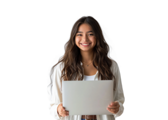 Central American Woman with Laptop