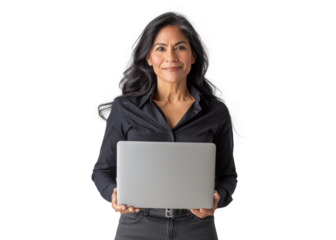 Central American Woman with Laptop