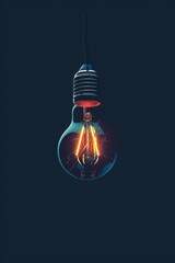 Innovation Concept, Idea Light Bulb.