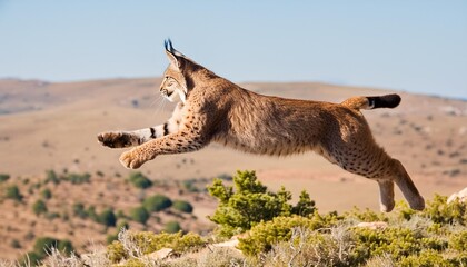 iberian lynx jump