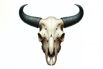 Bull bone head skull Isolated on white background