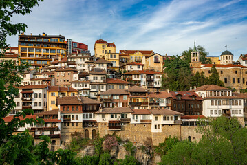 Veliko Tarnovo is the ancient capital of Bulgaria, located on the rocky slopes of the river