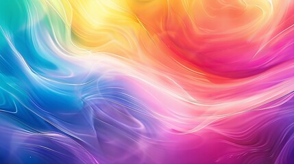 Obraz premium Abstract background with vibrant, flowing colors that blend into a smooth rainbow effect.