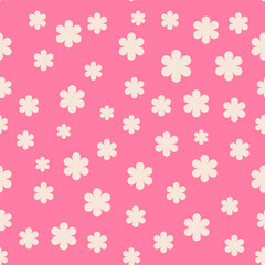 Daisy flower vector seamless pattern illusration floral background