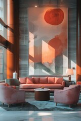 Luxury Hotel Lobby Artwork Generative AI