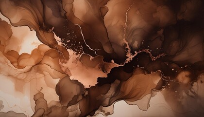 brown texture watercolor decal