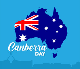 happy canberra day with australian background