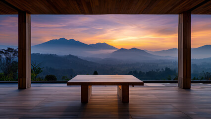 Luxury villa with mountain view, sunrise and sunset