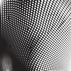 Halftone Abstract Background in Monochrome Printing