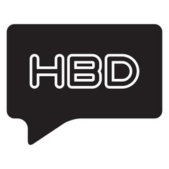message birthday icon