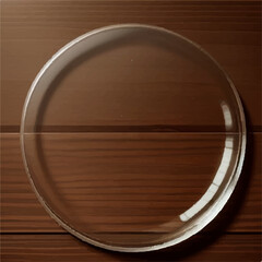Realistic 3d glass spherical ball on light background. RGB. Global color.