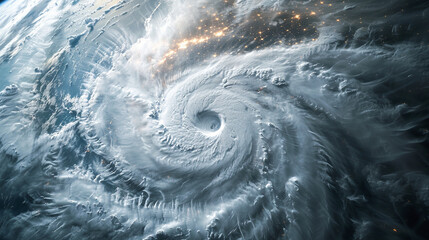 Stunning Satellite View of a Hurricane Over Earth