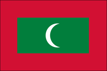 The flag of maldives. Flag icon. Standard color. Vector illustration.	
