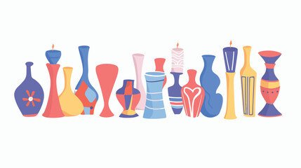 Modern handmade pottery hand drawn vector background