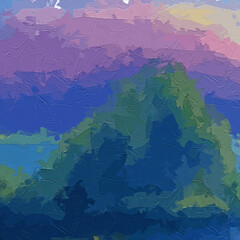 The beautiful scenery of oil paintings and various flowers, ducks, ponds, butterflies, cats, and dogs