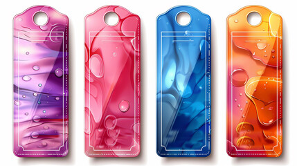 Colorful Abstract Liquid Flow Bookmark Designs