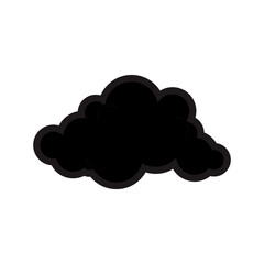 Black Cloud Doodle Vector 