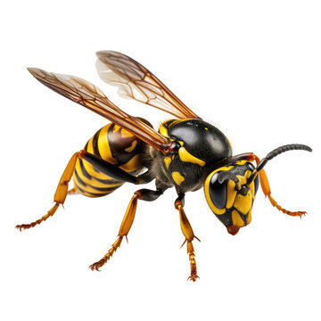 A wasp is a flying insect that is closely related to bees and ants.