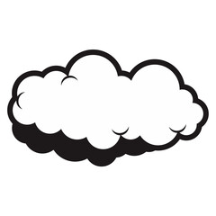 Cartoon Doodle Cloud Vector 