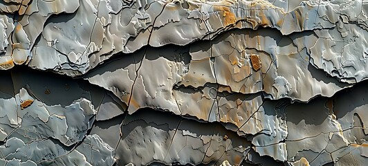 Textured rock face close-up, With crack