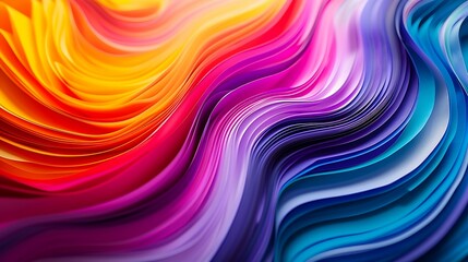 Obraz premium Vibrant rainbow paper edges abstract background 