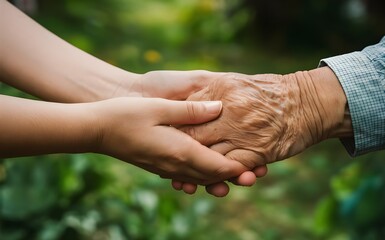 close up of two hands holding each other