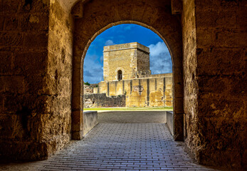 Naklejka premium Timeless Archway at Alcalá de Guadaíra Castle, Sevilla