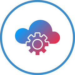 Vector Design Cloud Settings Icon Style
