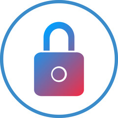 Vector Design Locked Icon Style