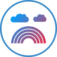 Vector Design Rainbow Icon Style