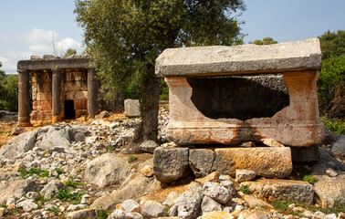 Ancient city Kanli divane located in Mersin province in Turkey