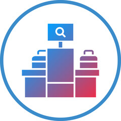 Vector Design Luggage Scan Icon Style