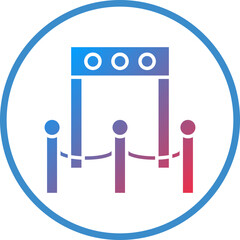 Vector Design Boarding Gate Icon Style