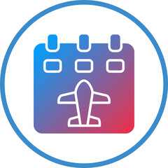 Vector Design Flight Schedule Icon Style