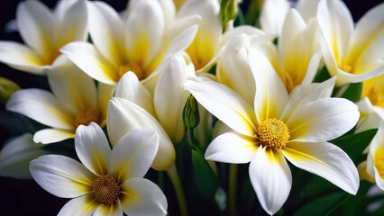 White dahlia, stunning flower arrangement, close up, revealing beauty in small things