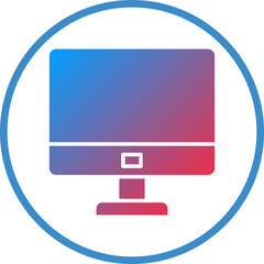 Vector Design Monitor Icon Style