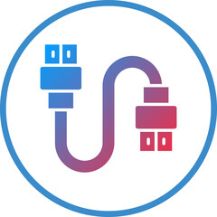 Vector Design Hdmi Cable Icon Style