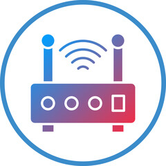 Vector Design Wireless Router Icon Style