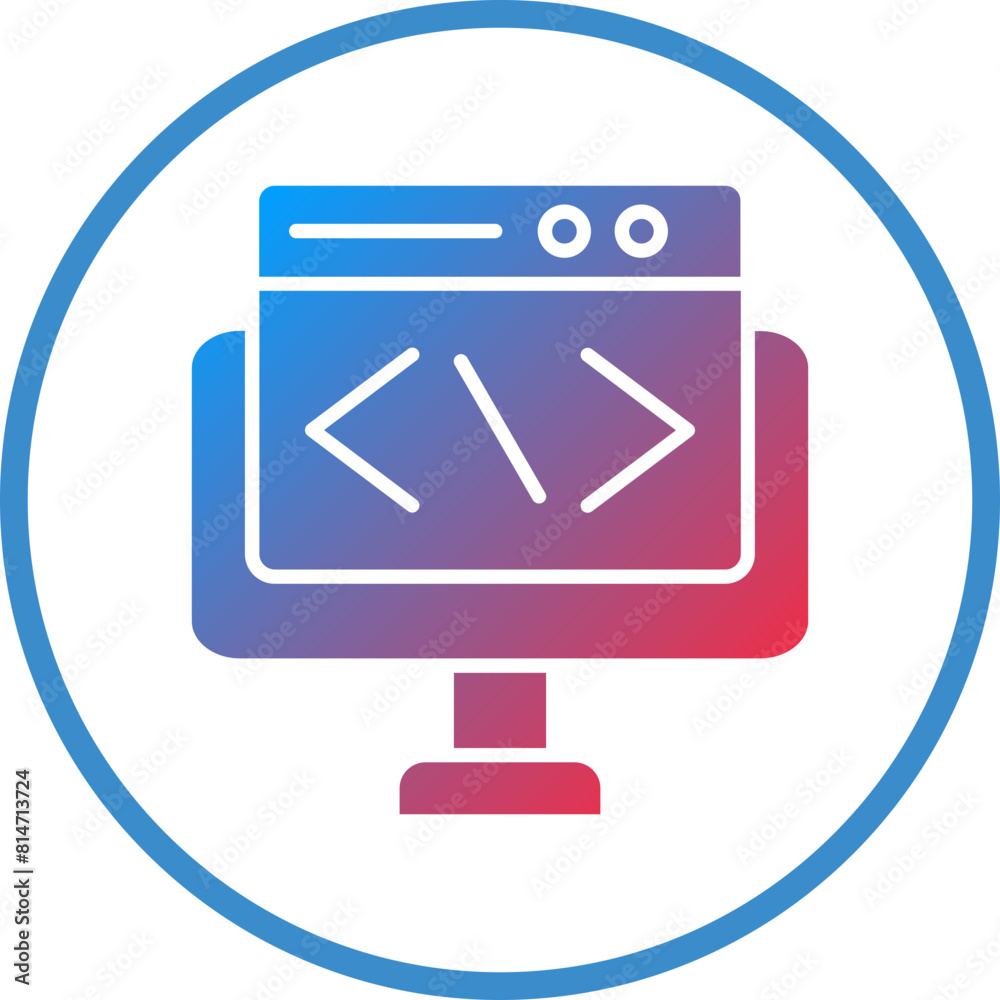 Wall mural vector design web development icon style