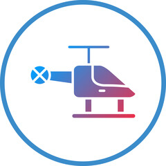 Vector Design Helicopter Icon Style
