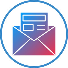 Vector Design Newsletter Icon Style