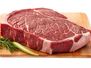 raw meat on a white backgrounds high quality, beef piece