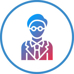 Vector Design Male Professor Icon Style