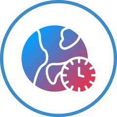 Vector Design Time Zone Icon Style
