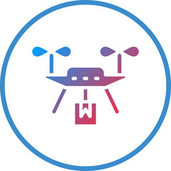 Vector Design Drone Delivery Icon Style