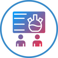 Vector Design Chemistry Seminar Icon Style
