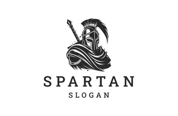 Fototapeta premium Spartan logo icon design template vector illustration