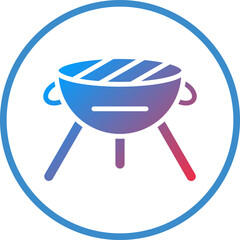 Vector Design BBQ Grill Icon Style